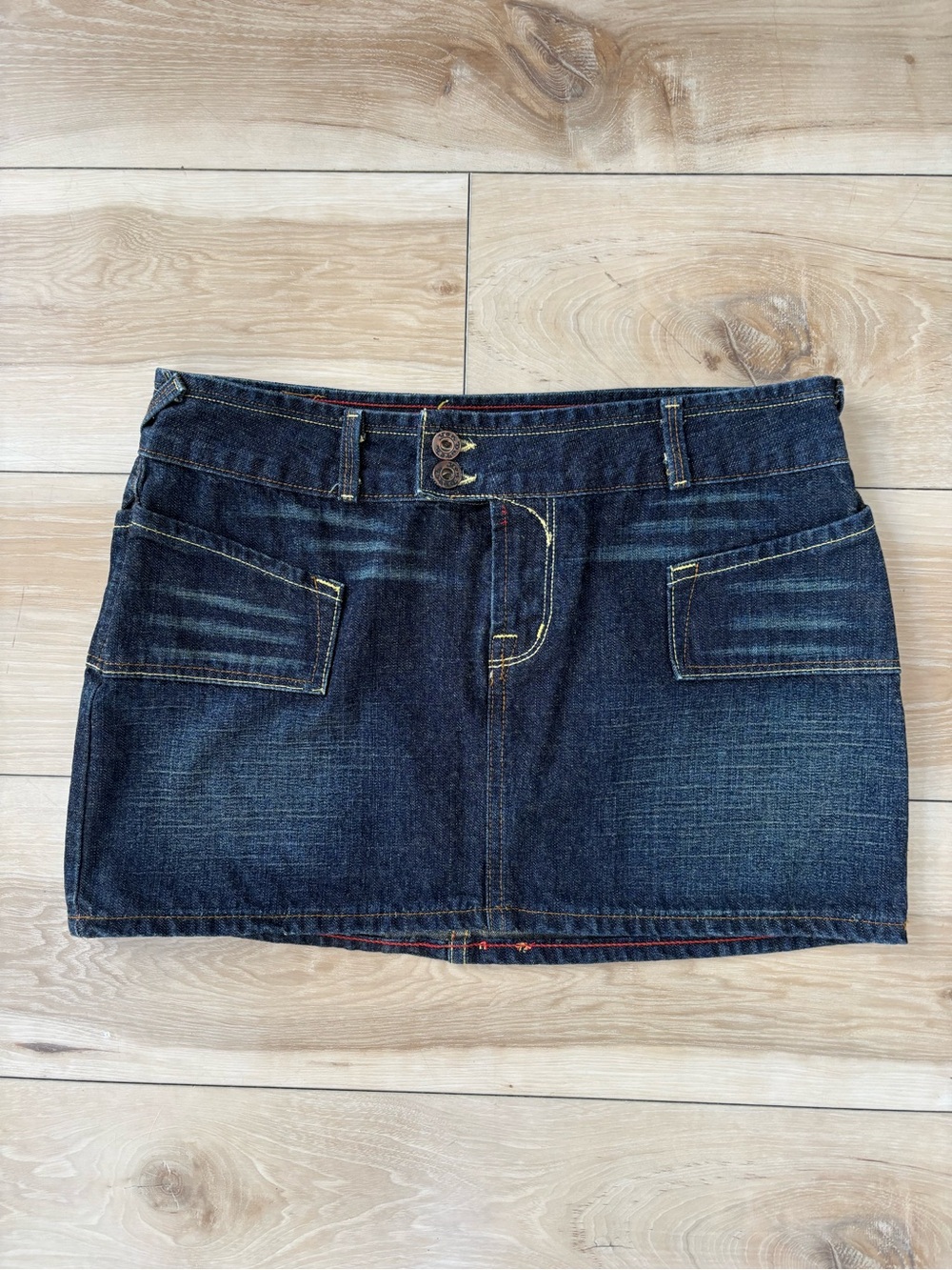 Rare VINTAGE Y2K Von Dutch Denim Mini Skirt size Large